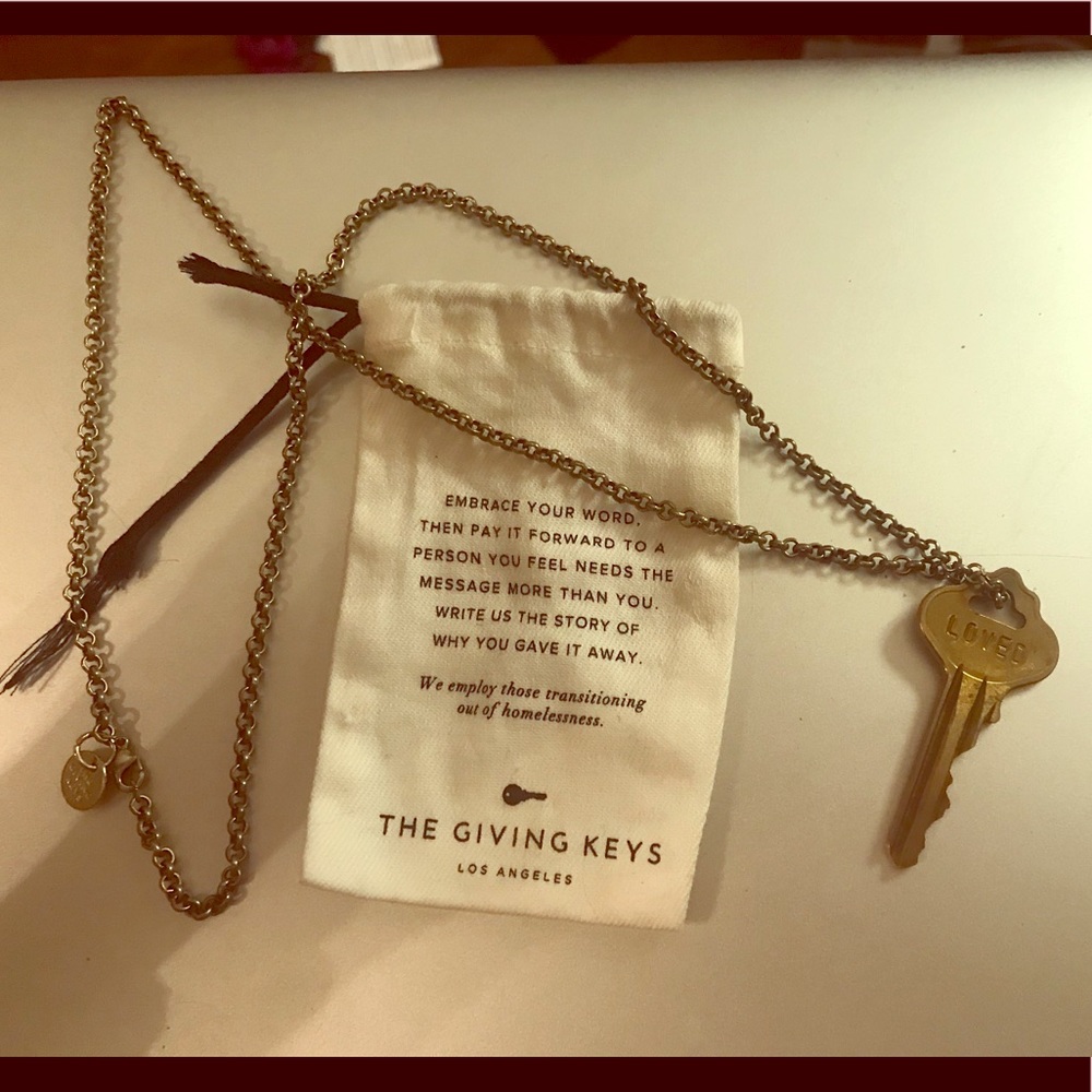 Giving keys necklace